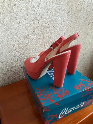 Zapatos de tacón rojos/rosas T36