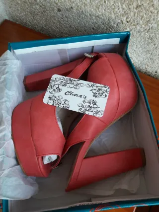 Zapatos de tacón rojos/rosas T36