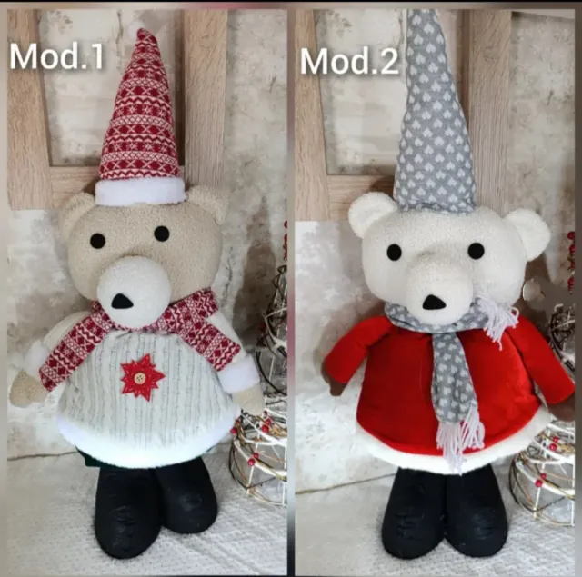 Urso natalino grande, 2 modelos
