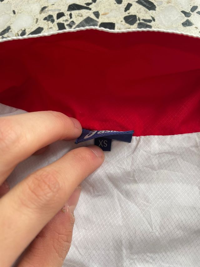 Giubbotto Asics Bianco e Rosso Convertibile