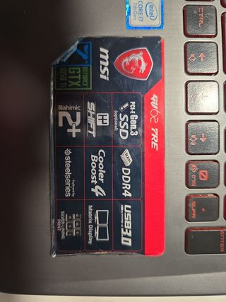 MSI Gaming Laptop GTX 1050 Ti