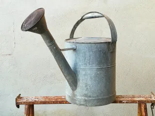 Antigua regadera de metal