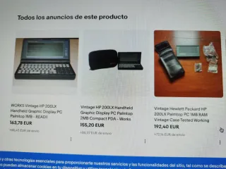 Ordenador Mini Vintage Hewlett Packard 200LX