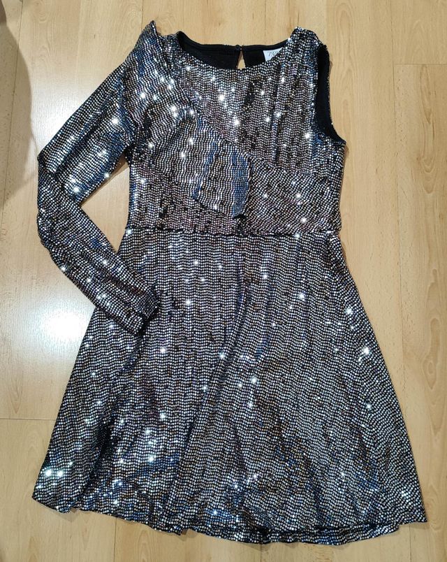 Vestido lentejuelas Zara
