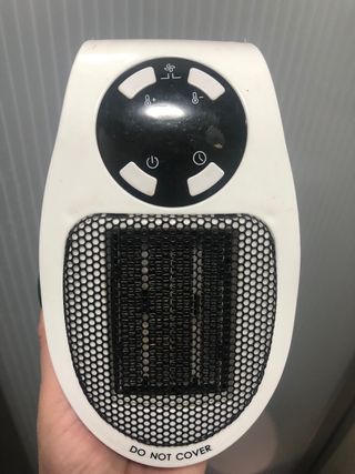 Calefactor portátil para baño