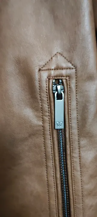 Cazadora Polipiel Acolchada Marrón