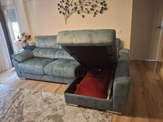Sofá Chaiselongue Verde Nuevo
