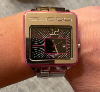 Reloj Custo On Time Mujer Rosa y Plata