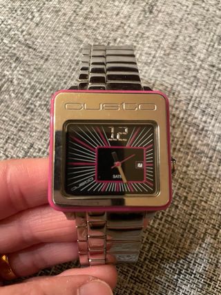 Reloj Custo On Time Mujer Rosa y Plata