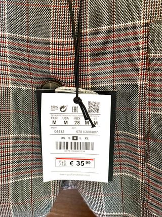 NUEVA Americana de cuadros mujer