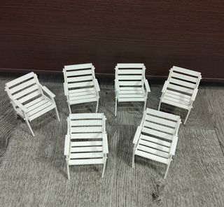 Set 6 Sedie Vintage Giardino Barbie