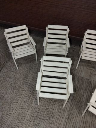 Set 6 Sedie Vintage Giardino Barbie