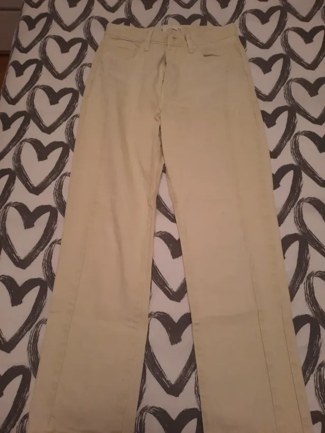 Vaqueros Mango amarillo verdoso