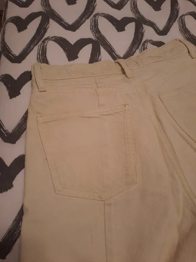 Vaqueros Mango amarillo verdoso