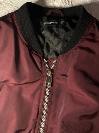 Chaqueta Bomber Stradivarius Granate