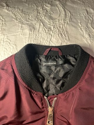 Chaqueta Bomber Stradivarius Granate