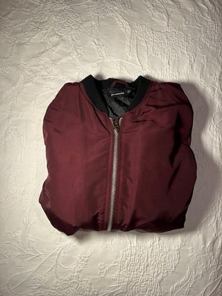 Chaqueta Bomber Stradivarius Granate