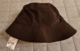 Cappello bucket nero/ grigio uomo o unisex