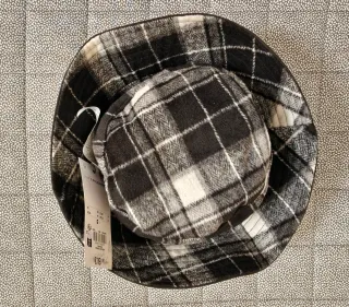 Cappello bucket nero/ grigio uomo o unisex