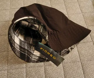 Cappello bucket nero/ grigio uomo o unisex