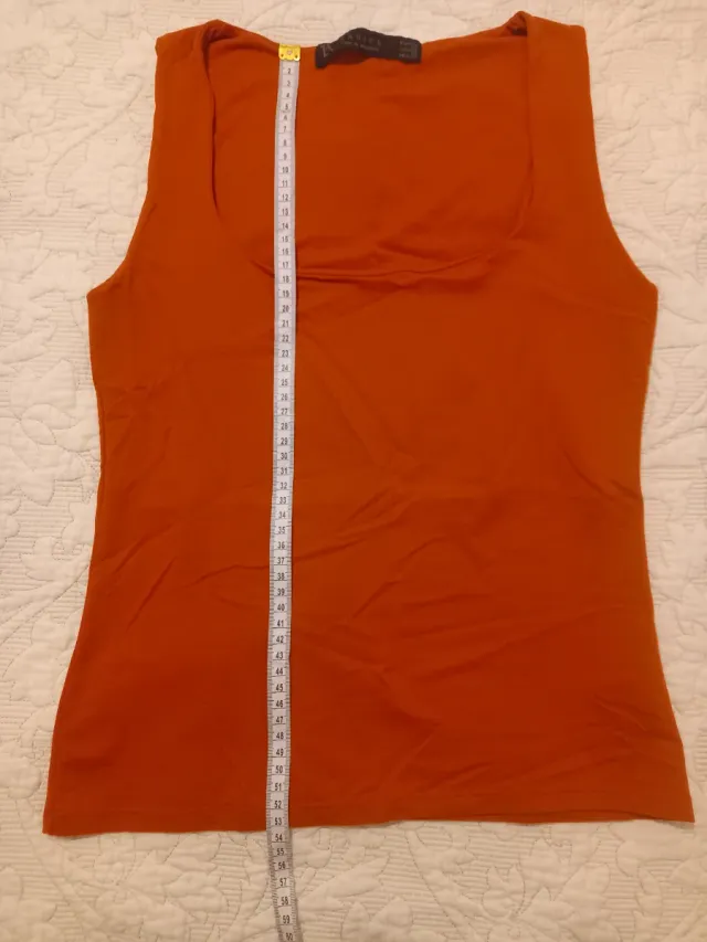 Camiseta sin mangas Zara Naranja Talla M