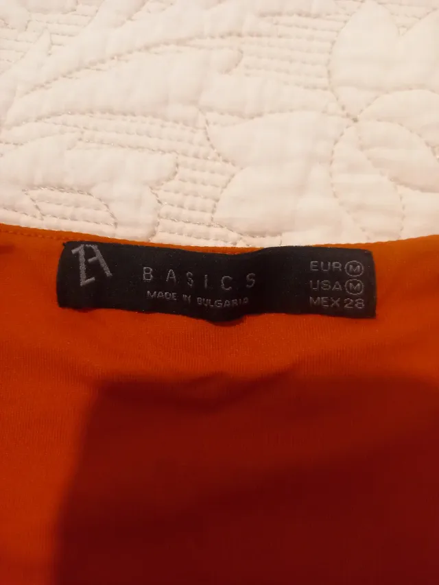 Camiseta sin mangas Zara Naranja Talla M