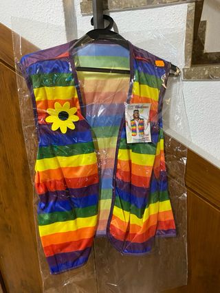 9 Chalecos Disfraz Hippie Arcoíris