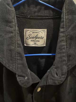 Camisa Scalpers micropana azul T.38