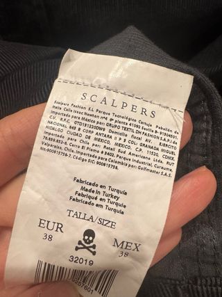 Camisa Scalpers micropana azul T.38