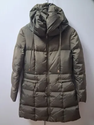 Abrigo acolchado verde mujer