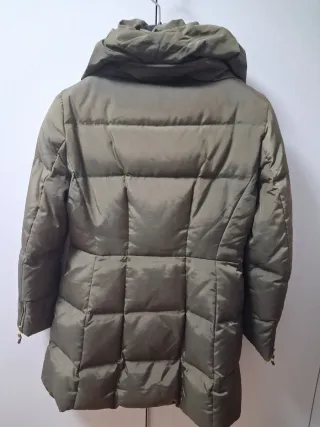 Abrigo acolchado verde mujer