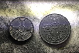 2 Monedas 1 y 10 Cent 1942 Ocupación Alemana