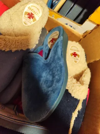 Zapatillas de estar por casa Alcalde azul y blanco