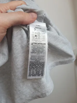 Camiseta Decathlon Gris Mujer Talla M