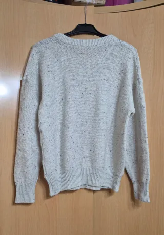 Jersey trenzado hombre beige