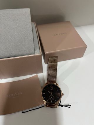 Reloj Parfois Mujer, correa de malla, oro rosa.