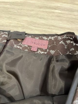 Falda TRUCCO encaje negro y marrón