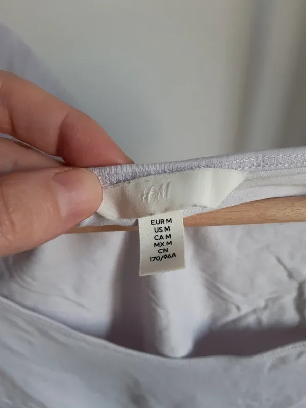 2 Camisetas H&M Manga Corta Mujer Blancas