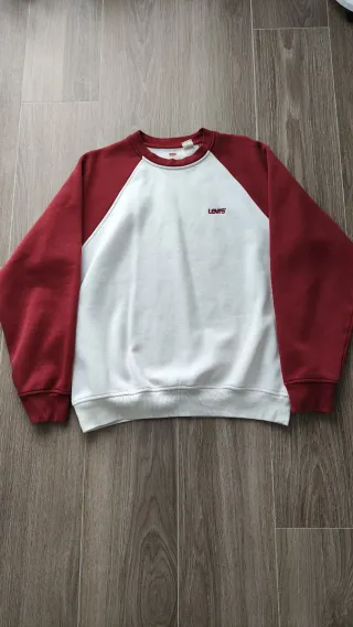 Sudadera Levi's Hombre Roja y Blanca