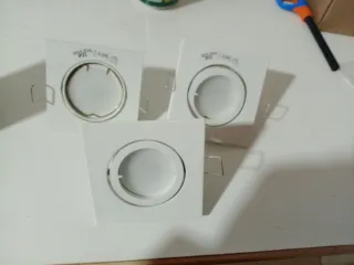 Focos LED Cuadrados Blancos (3 uds)