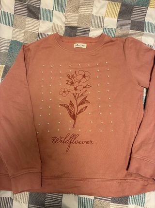 Sudadera Springfield floral perlas Talla M