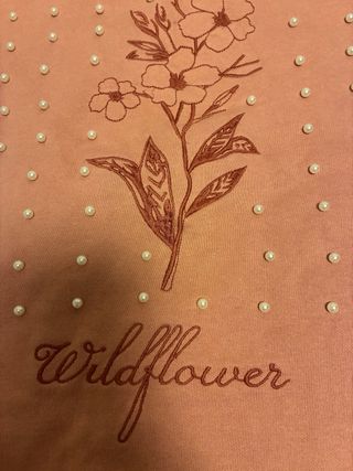 Sudadera Springfield floral perlas Talla M