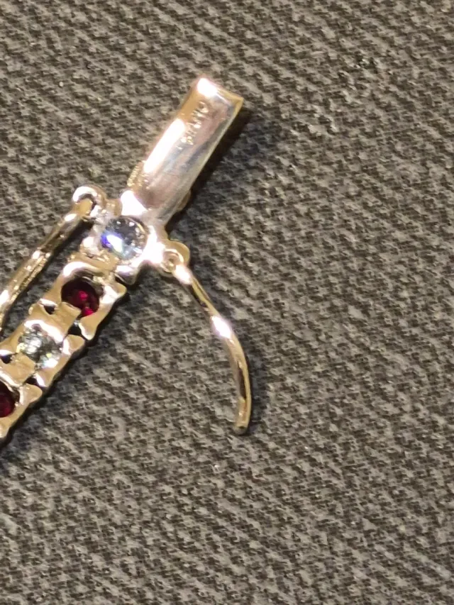 Tennis in argento 925 con pietre rosse