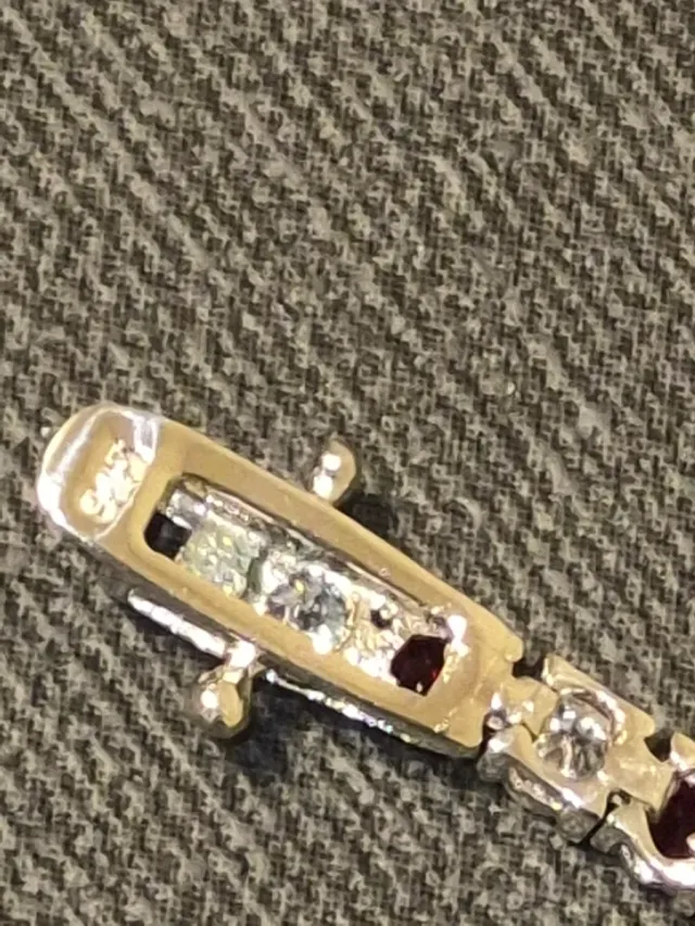 Tennis in argento 925 con pietre rosse