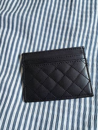 Tarjetero ch Negro y Dorado