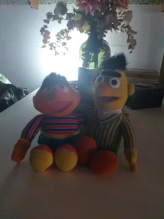 Set di pupazzi vintage Bert e Ernie