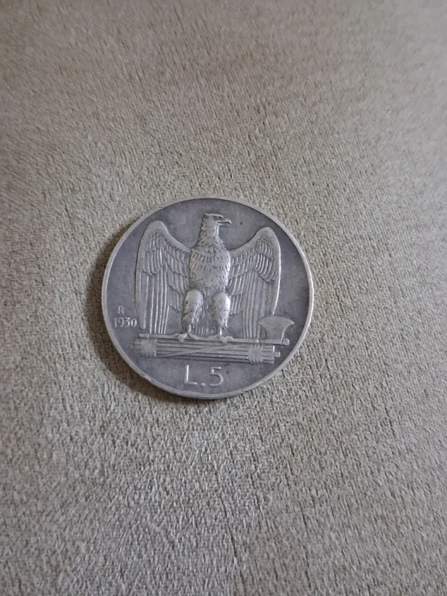 5 Lire 1930 Vittorio Emanuele III Rara