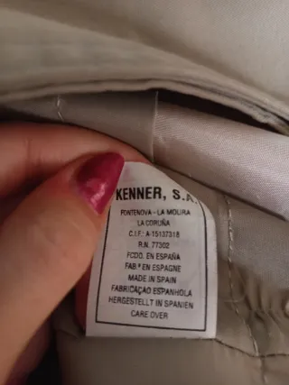 Gabardina beige hombre