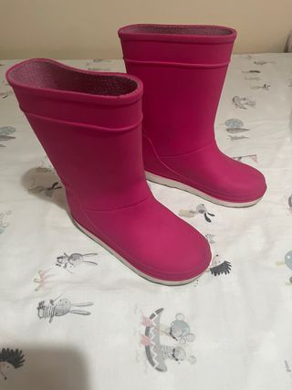 Botas de agua niña Tribord rosa T.26/27