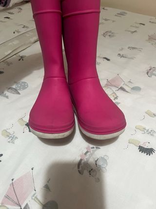 Botas de agua niña Tribord rosa T.26/27